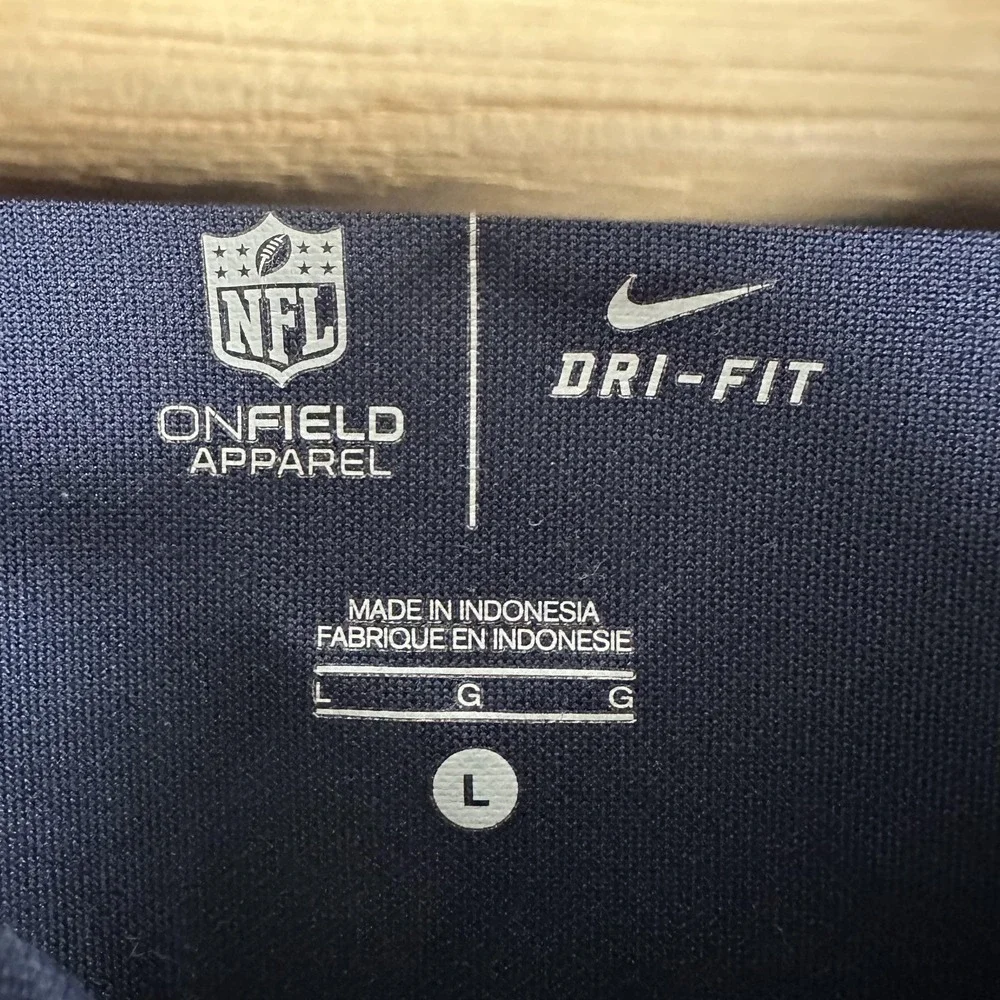 New England Patriots Jacket Mens‎ Large Blue NFL Football Dri-FIT Full Zip Nike